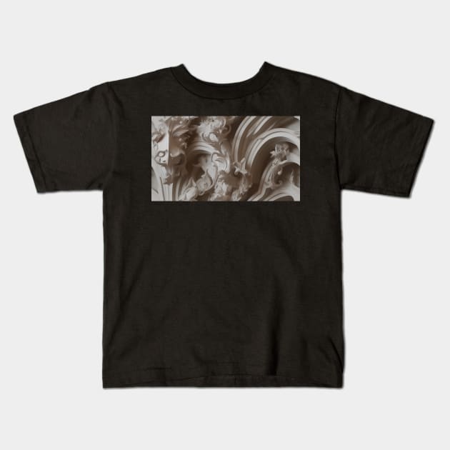 Seamless Leaf Relief Carving IV Kids T-Shirt by newdreamsss